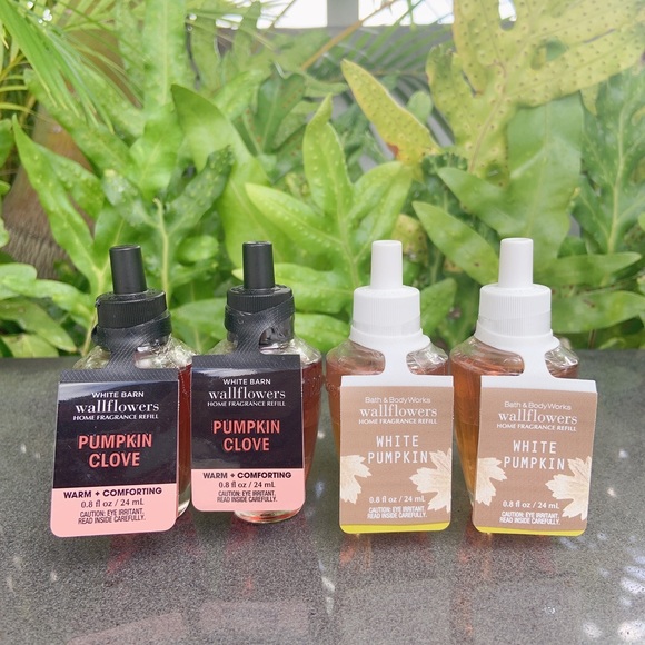 BBW pumpkin clove & white pumpkin wallflower refill bundle